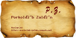 Porkoláb Zalán névjegykártya